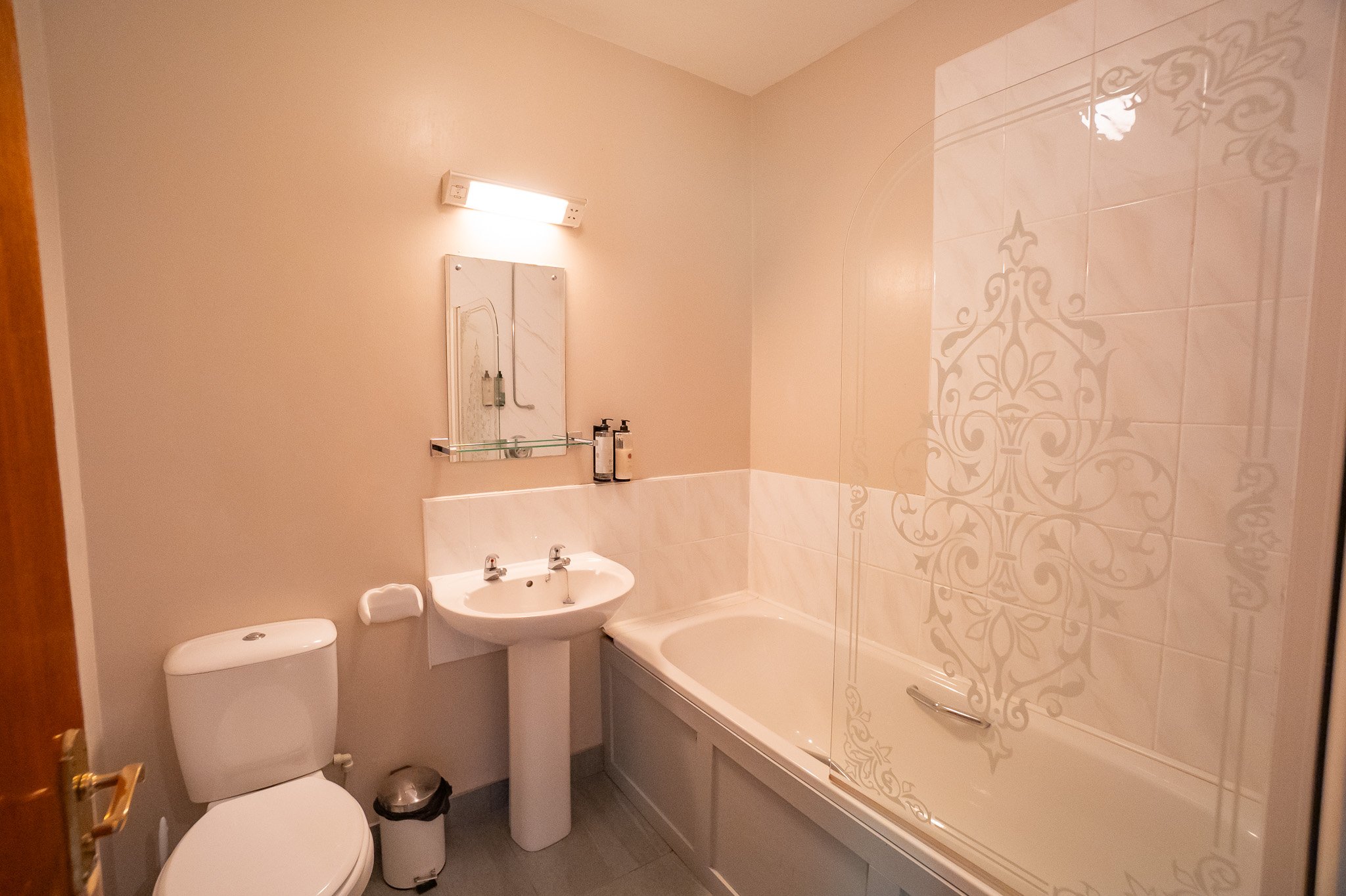 En suite bathroom in Room 6 at The Briers