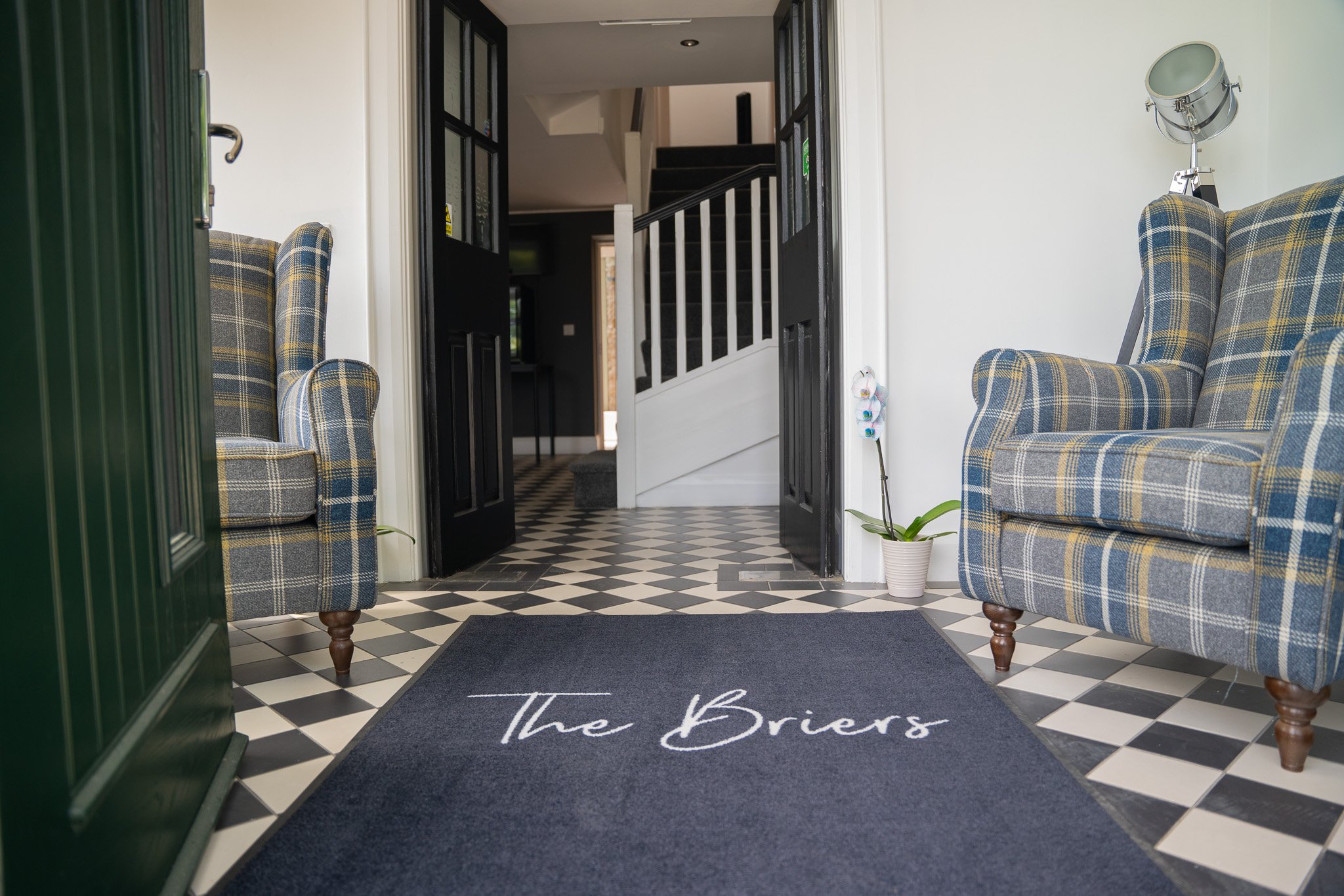 The reception and hallway at The Briers