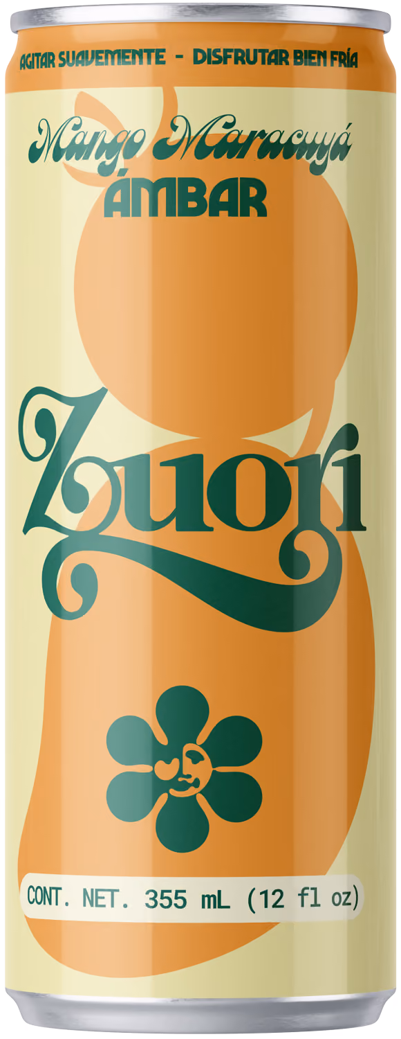 Lata Zuori Kombucha sabor Maracuyá-Mango