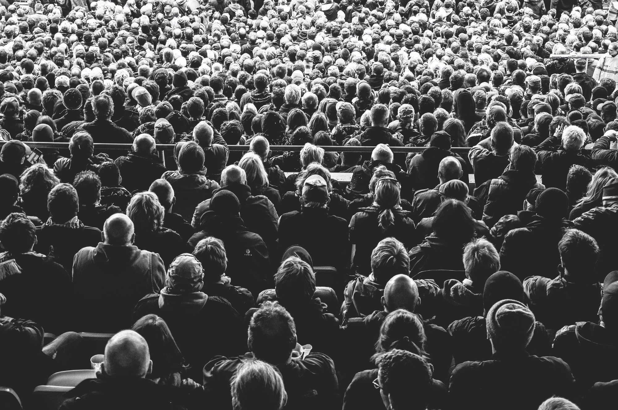 audience watching performer at concert