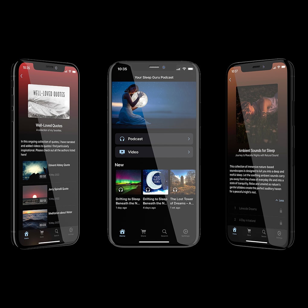 Your Sleep Guru sleep sounds, meditations and ASMR app on iPhone