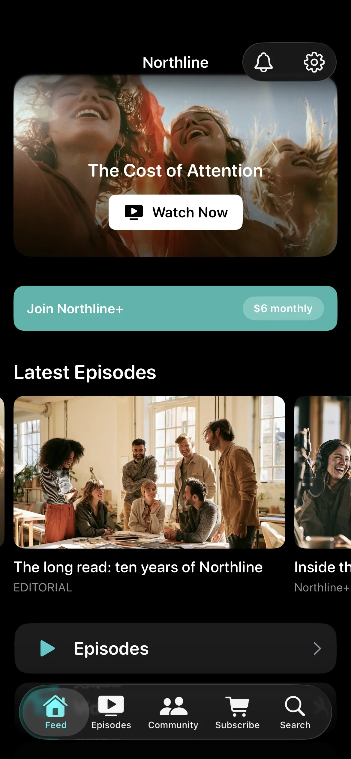 Home feed in the Northline app, built on SupaPass