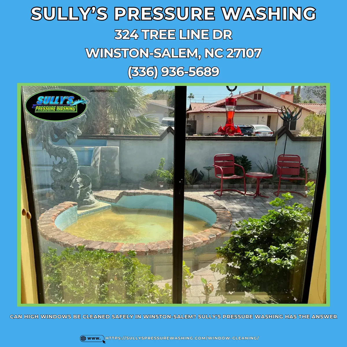 Can High Windows Be Cleaned Safely in Winston-Salem? Sully's Pressure Washing Has the Answer