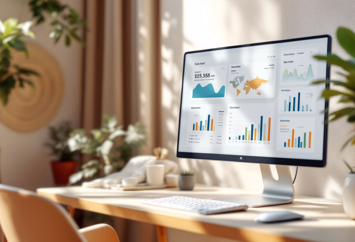 image of computer screens with data dashboards [interface]