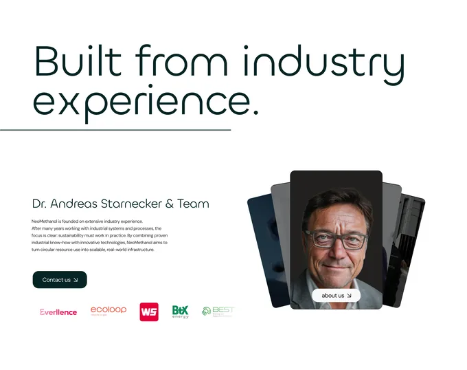 NeoMethanol Website: Built from industry experience