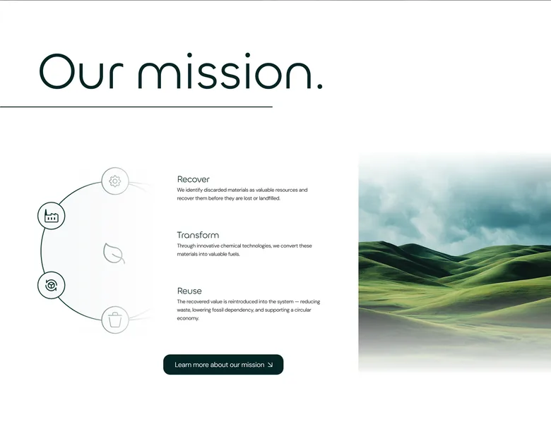 NeoMethanol Website: Our mission Timeline