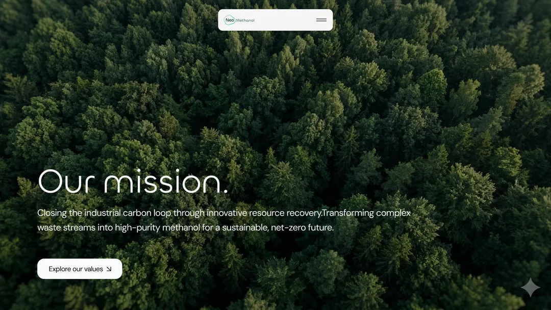 NeoMethanol Website: Our mission