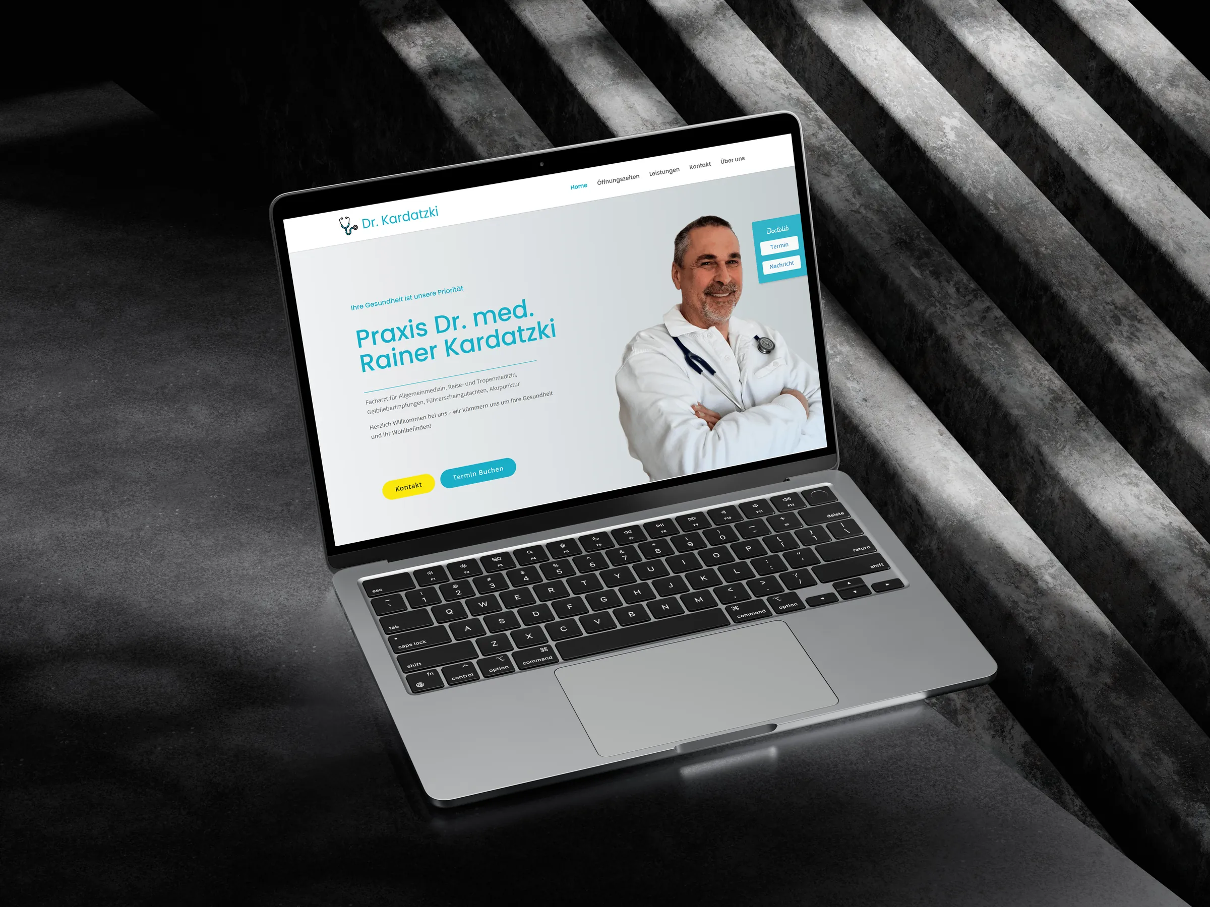 Website auf einem MacBook