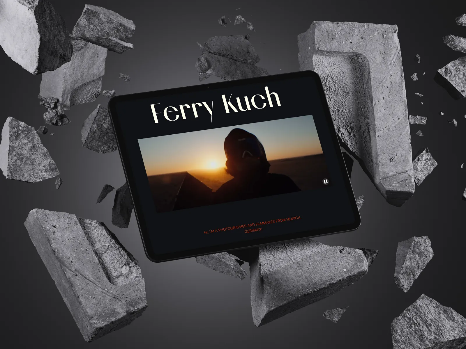 Website auf einem iPad