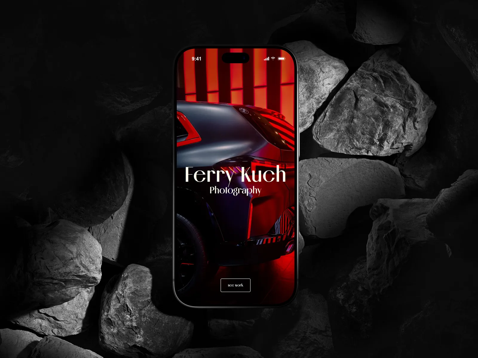 Website mobil auf einem iPhone