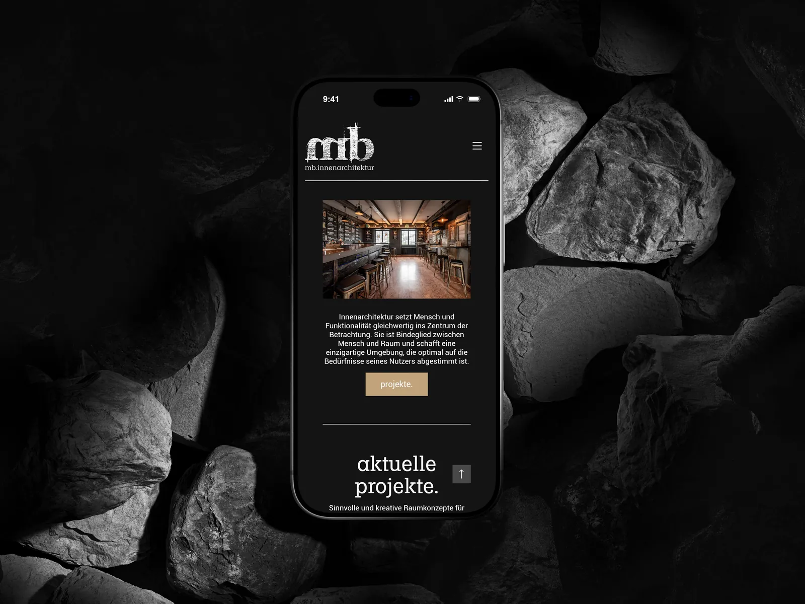 Website mobil auf einem iPhone