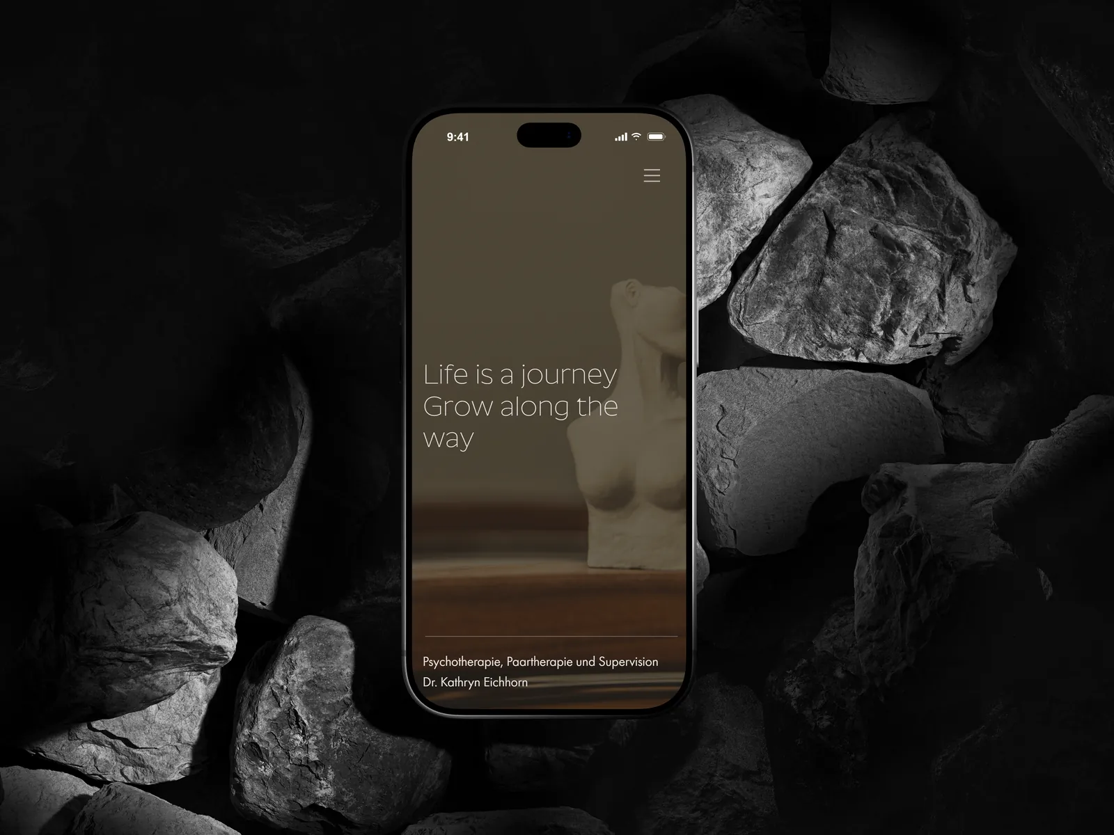 Website von Dr. Kathryn Eichhorn mobil auf einem iPhone
