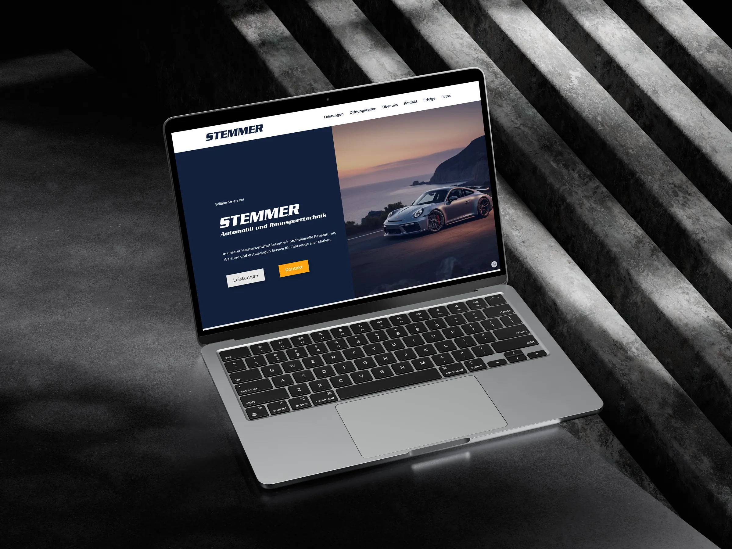 Website auf einem MacBook