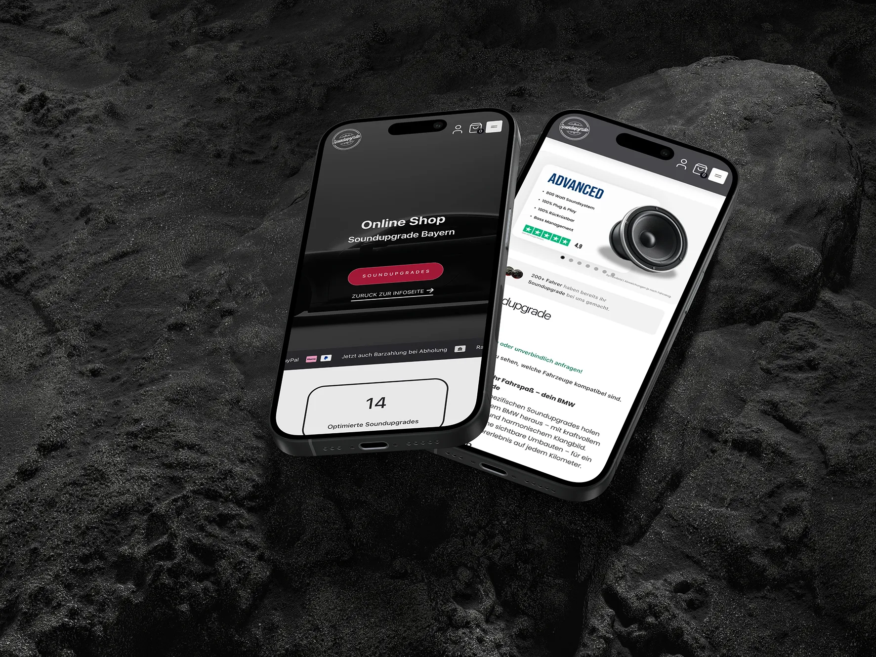 LIVADUR Shopify Store auf einem iPhone