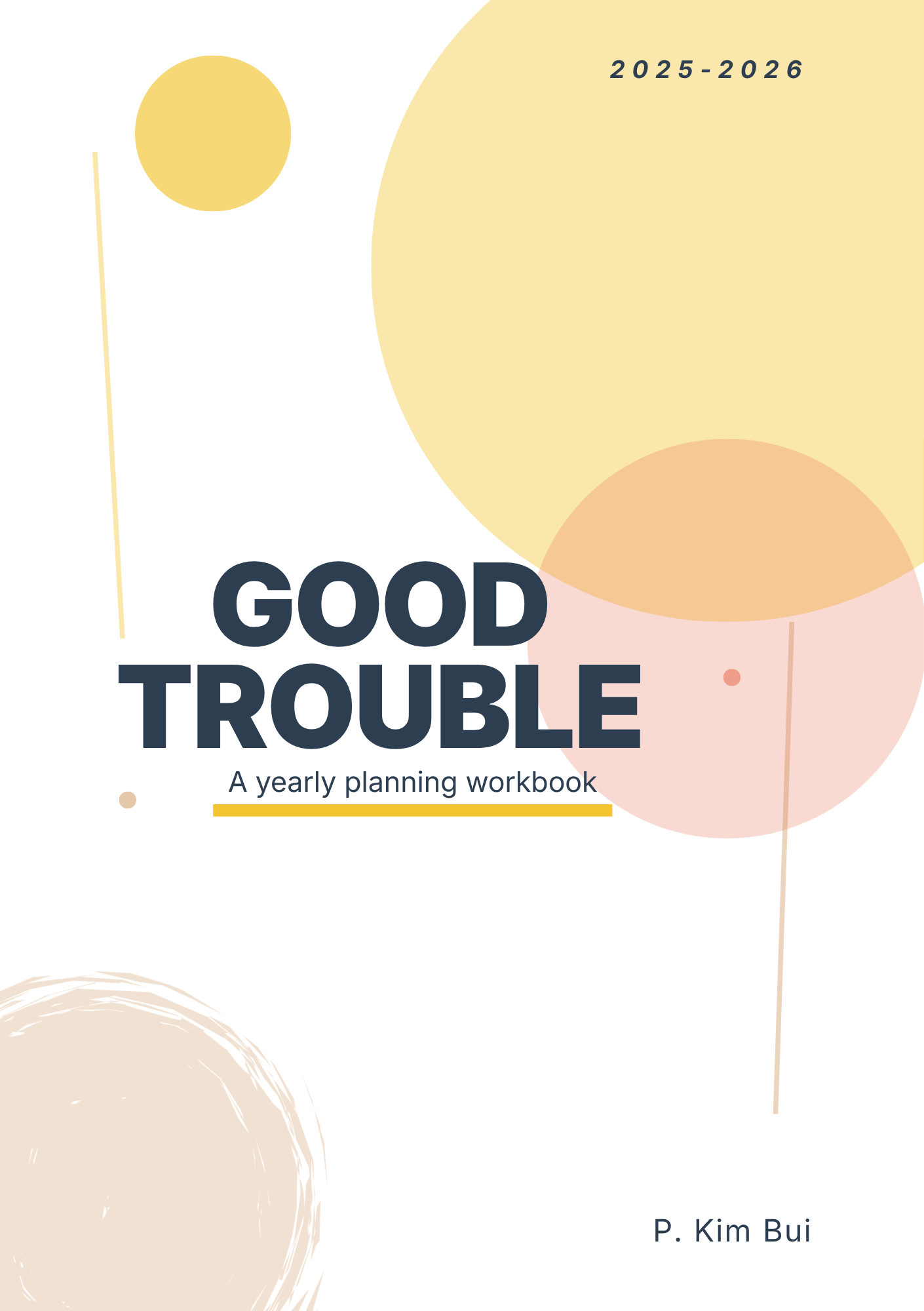 A cover of the 2026 PDF workbook, entitled "Good Trouble."