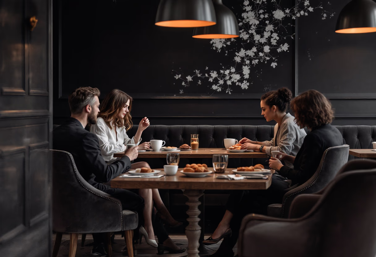 image of event at cafe (for a coffee shop & cafe)