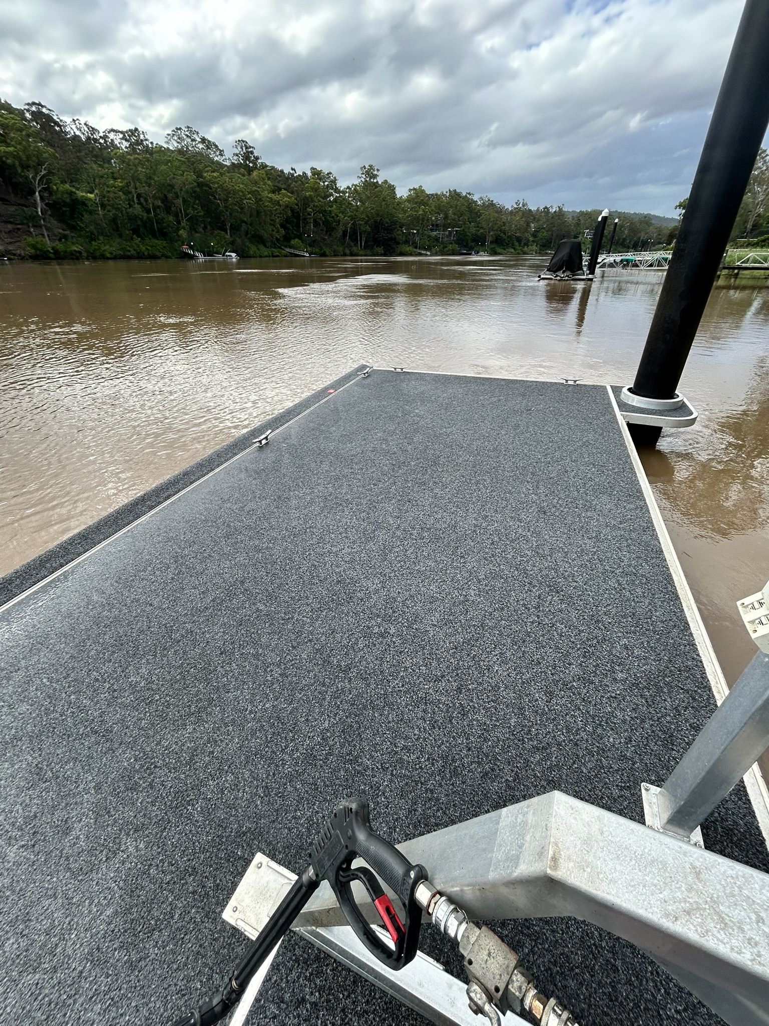 The same marine carpet after cleaning
