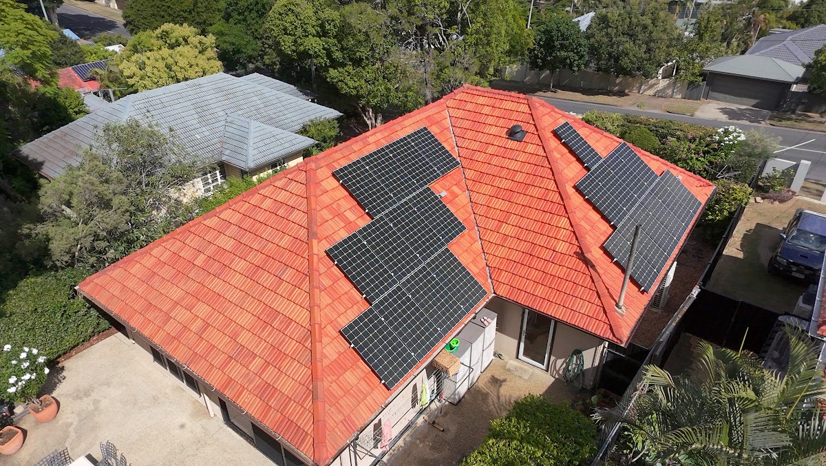 A treated terracotta roof in Tarragindi after the chemical treatment programme