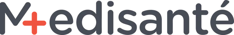 Logo showing the word 'Medisanté' with the letter 'M' incorporating a red medical cross symbol.