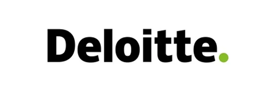 Deloitte logo with the company name in black bold letters followed by a green dot.
