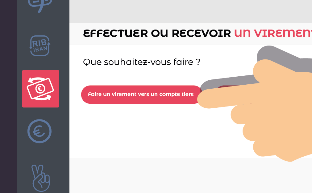 Make a transfer to a third-party account
