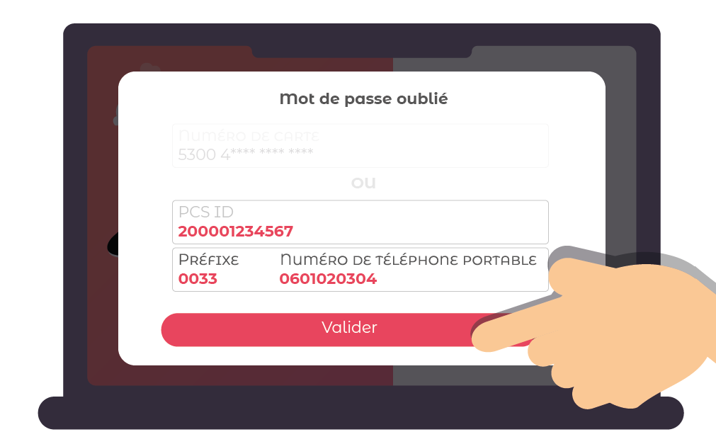 Reset with PCSID and mobile number
