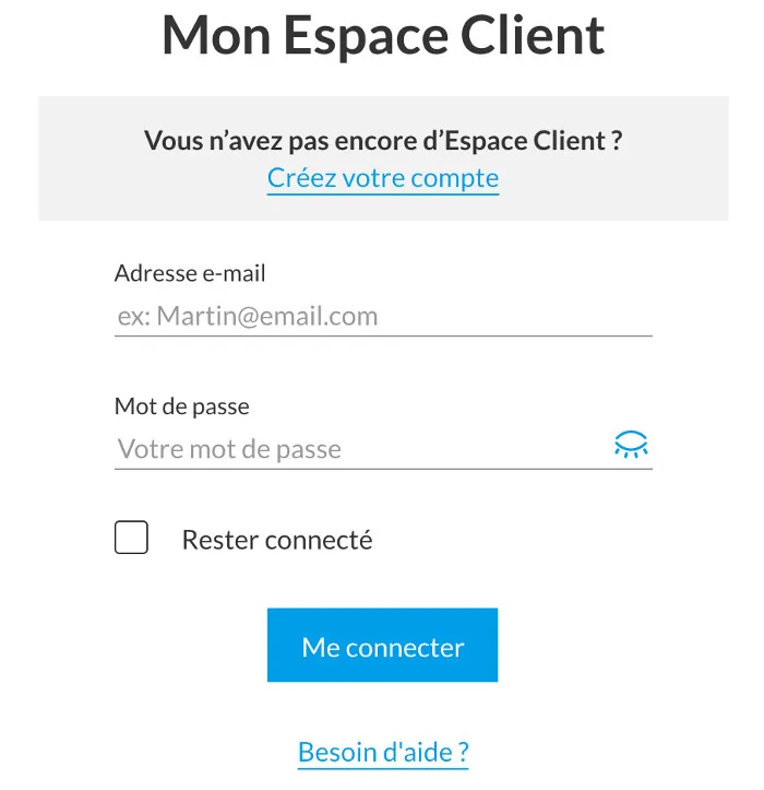 Capture d’écran ENGIE, étape 2