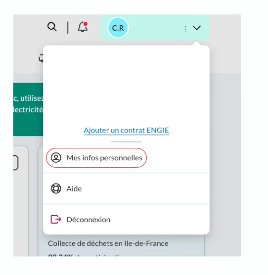 Capture d’écran ENGIE, étape 4