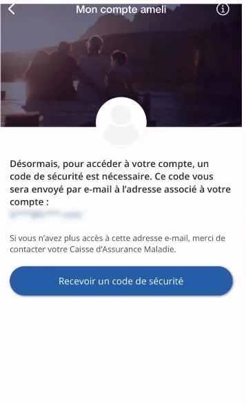 Capture d’écran Ameli, étape 3