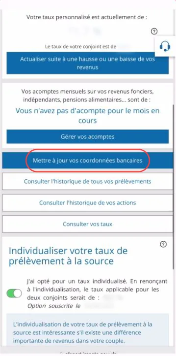 Capture d’écran Impôts, étape 4