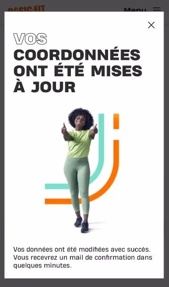 Capture d’écran Basic-Fit, étape 7
