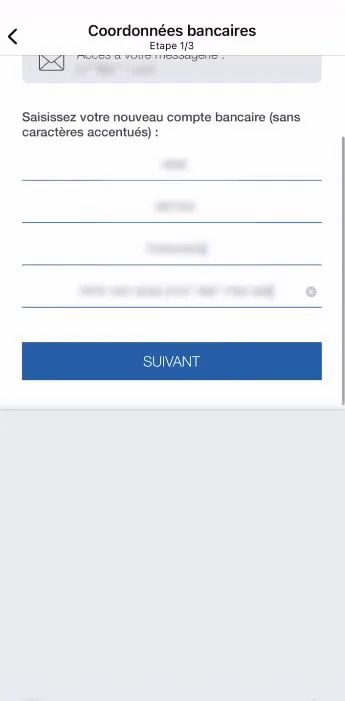Capture d’écran Ameli, étape 7