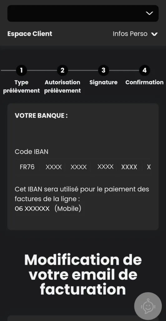 Capture d’écran SFR, étape 9
