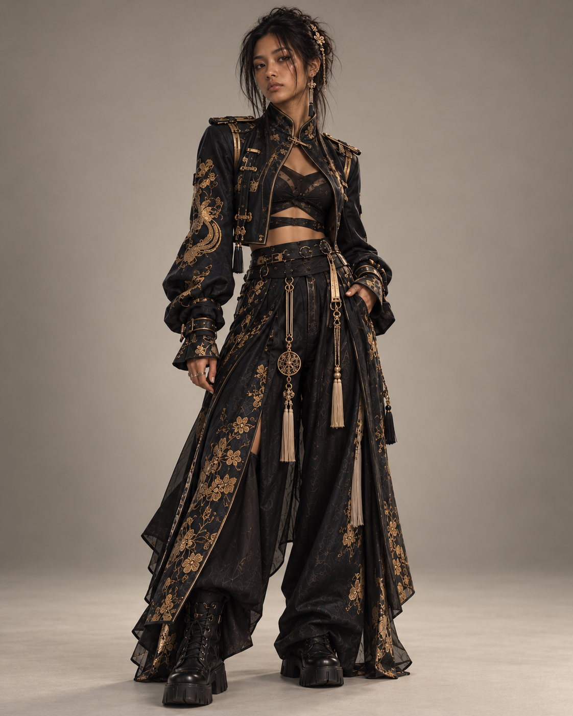 Maya Joshi, editorial full-body artist portrait