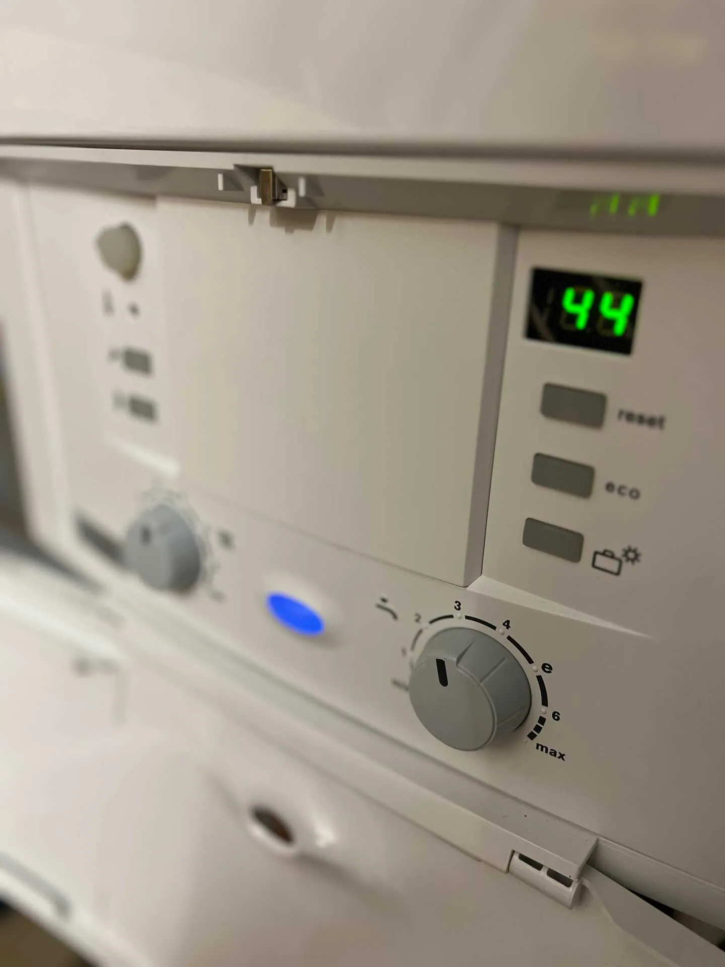 A domestic boiler setting panel