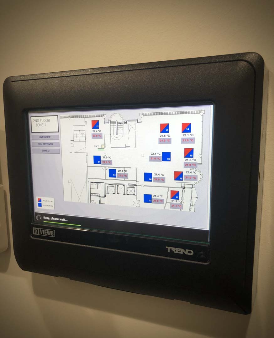 A screen with data showing of various zones