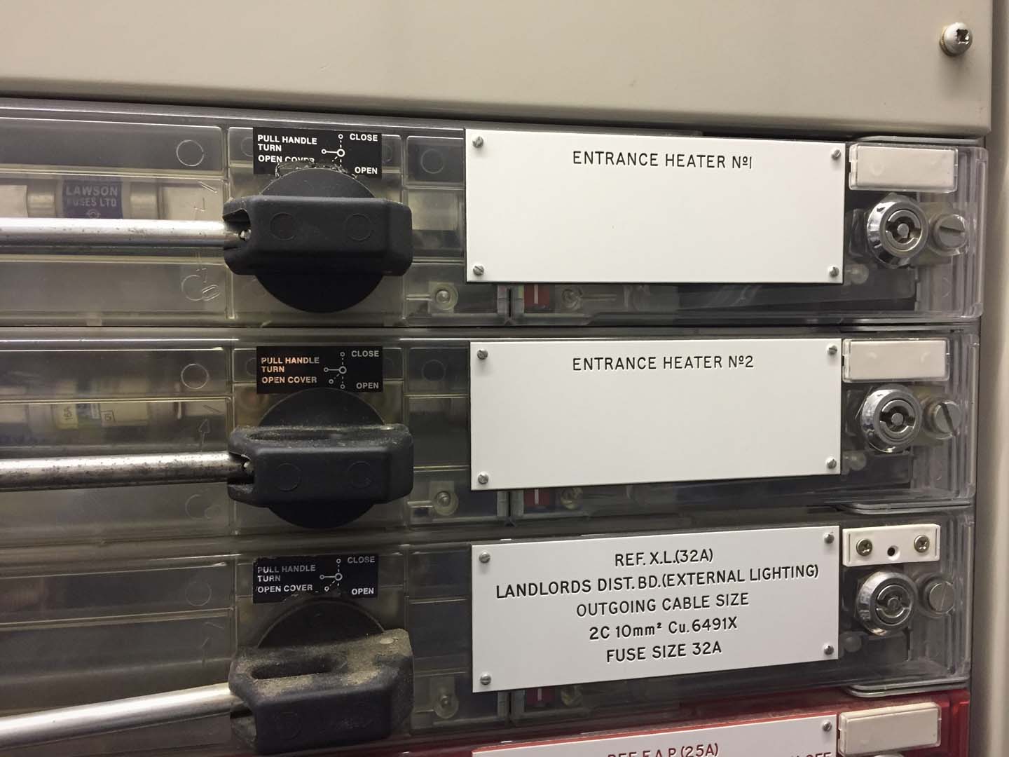 Control switches attached to an electrical box