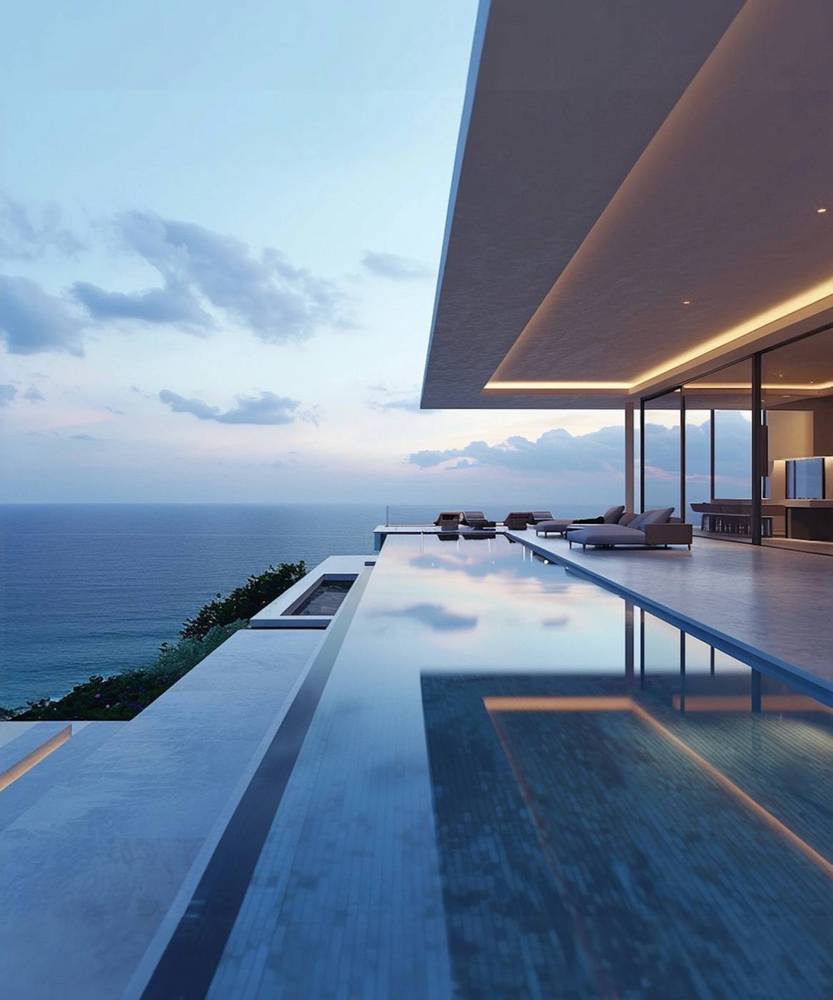 2008: infinity pool terrace overlooking the sea