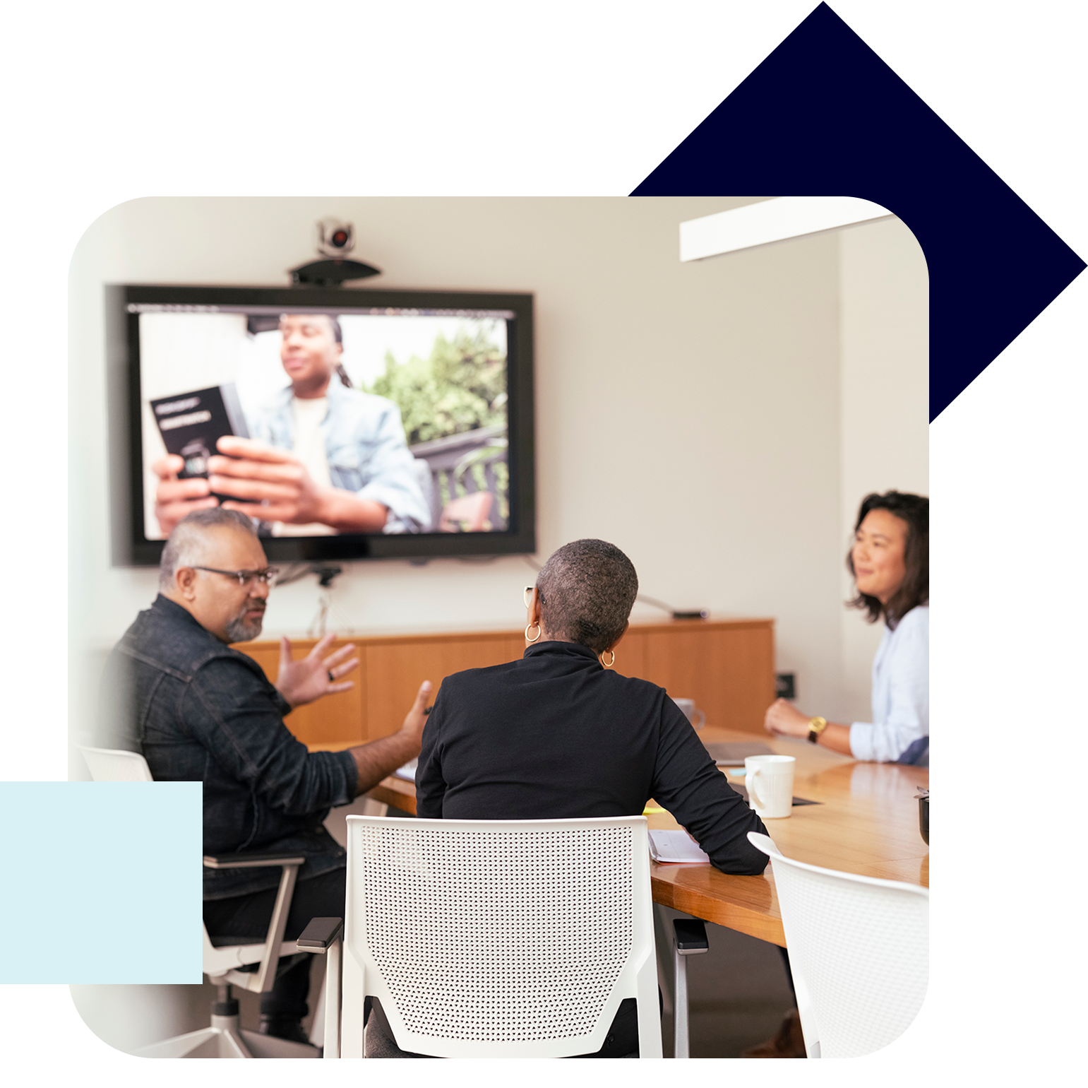 A campaign concept shown to a screened buyer on screen