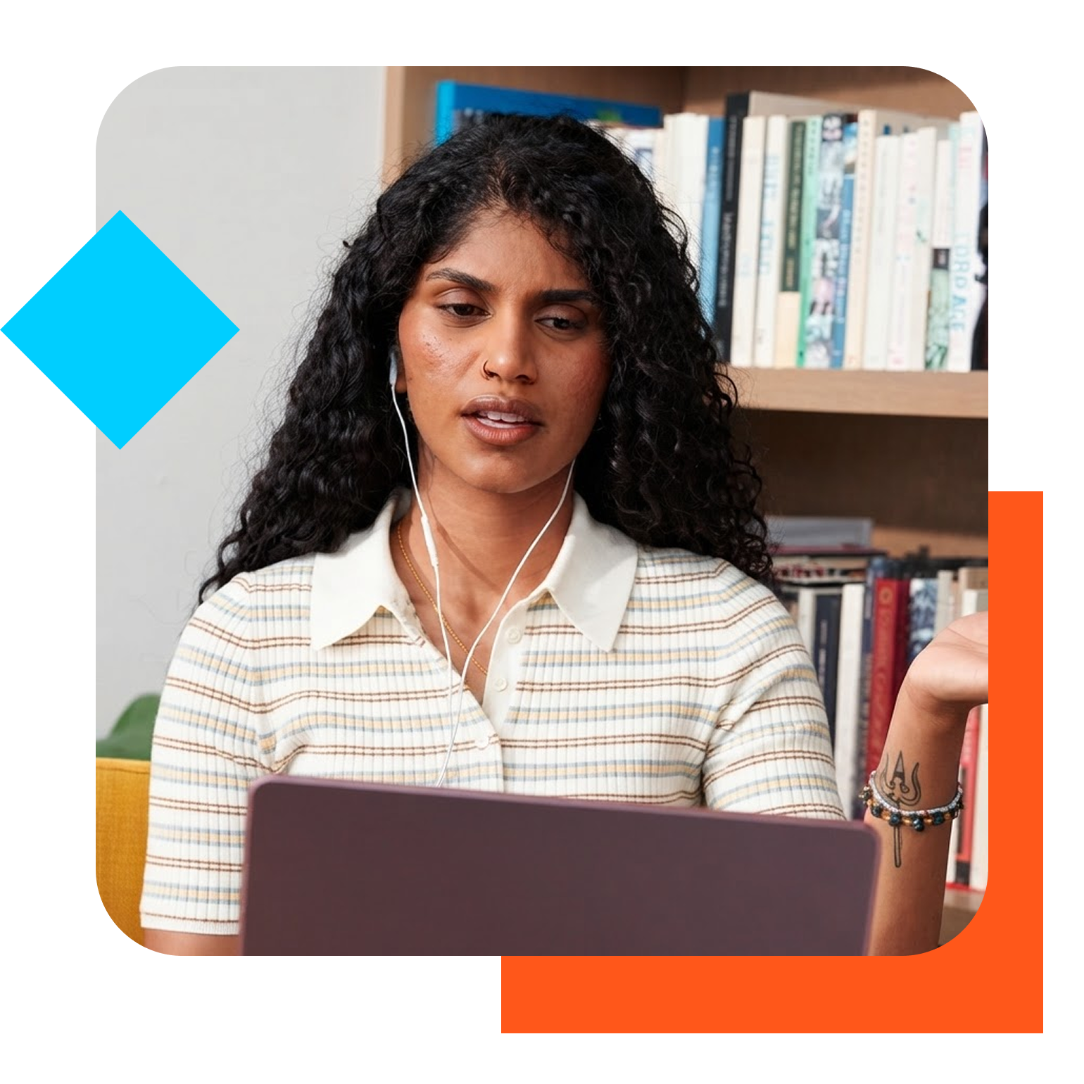 A participant reviewing study instructions in their own language