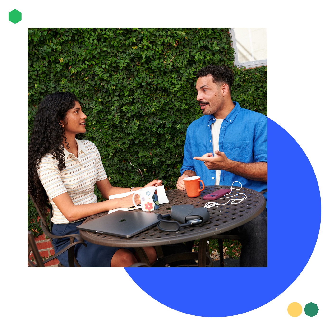 A participant reviewing an AI experience in their own language