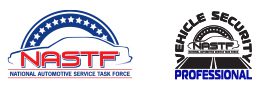 NASTF and Vehicle Security Professional logos.
