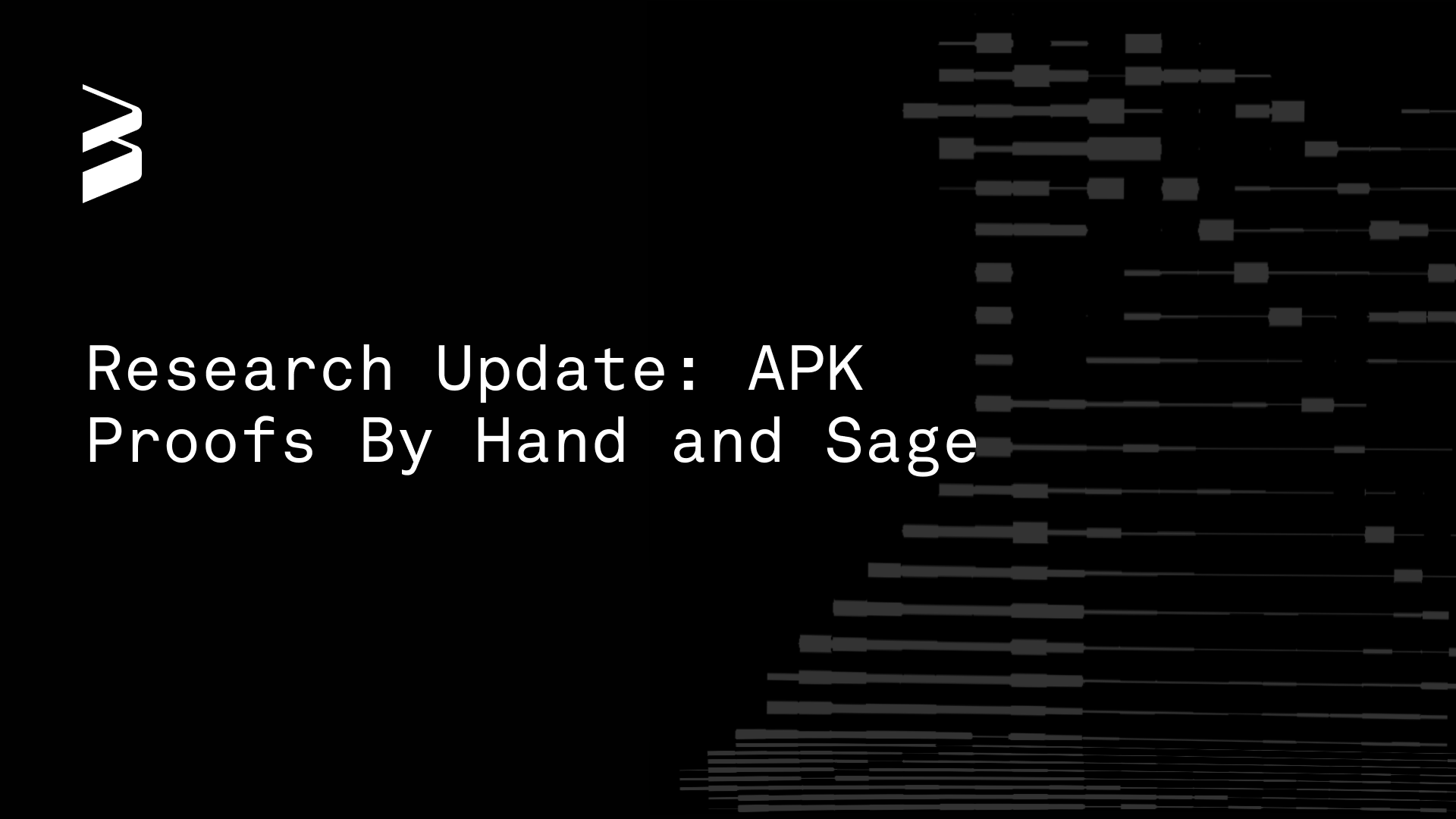 Research Update: APK Proofs By Hand and Sage