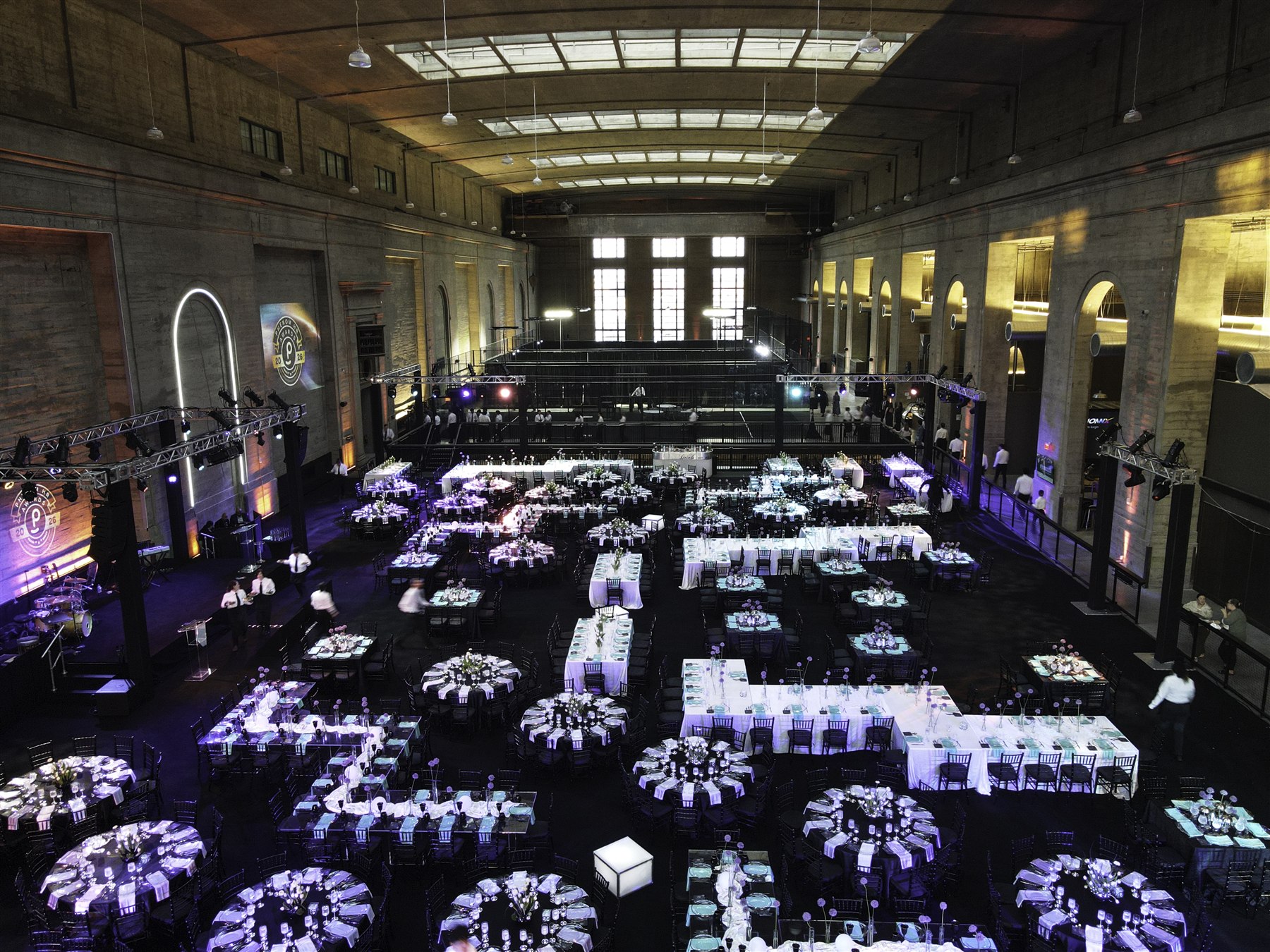 Ballers main hall arranged for a large seated gala