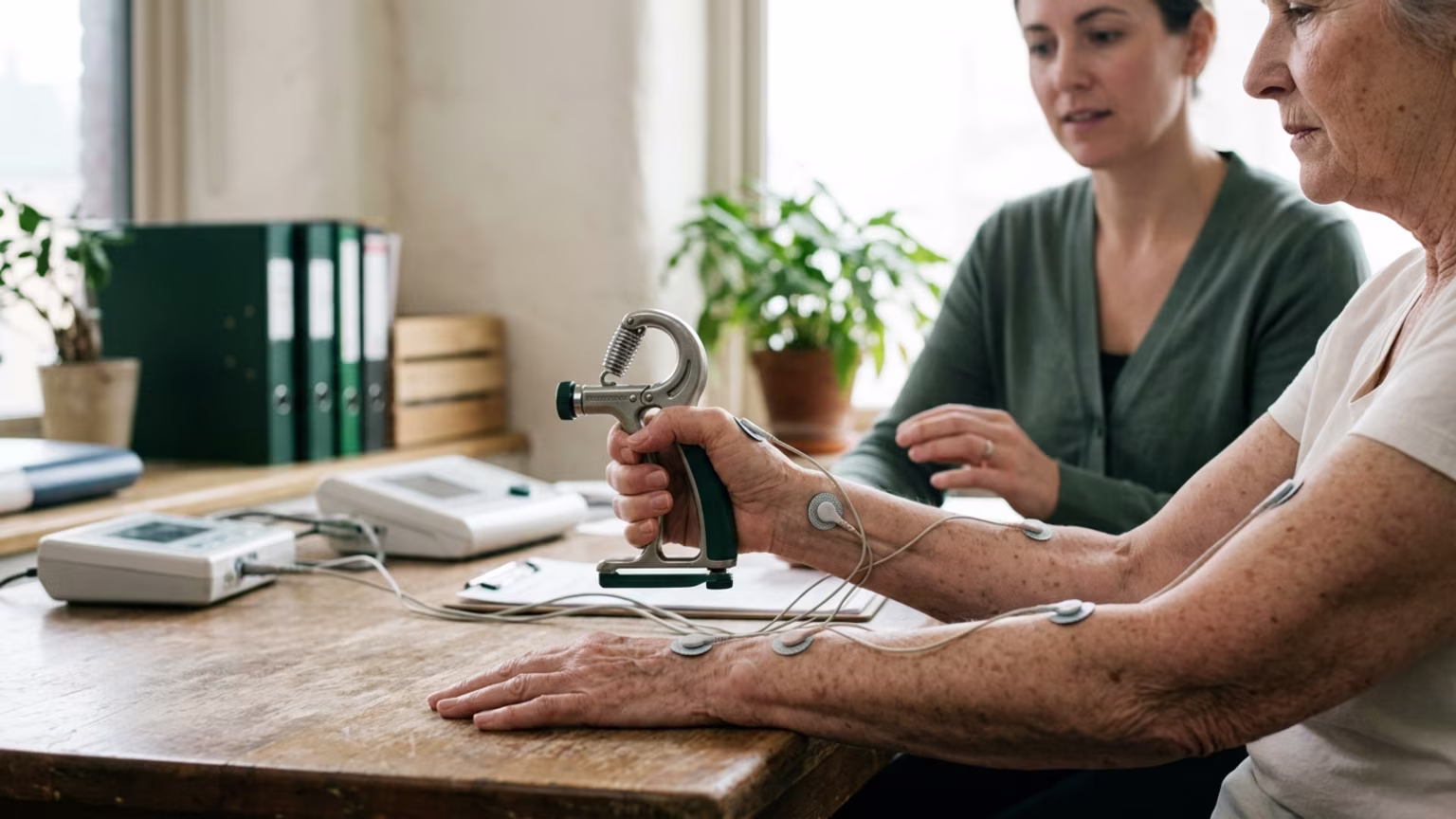 Measuring Neural Coordination and Age-Related Grip Strength