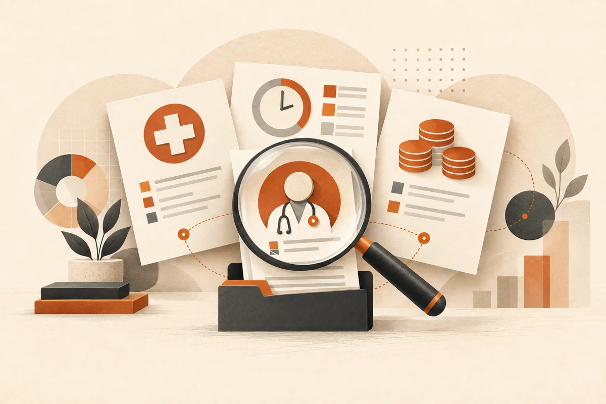 Conceptual illustration of provider reporting layers: clinical activity, timing and assigned costs examined together.