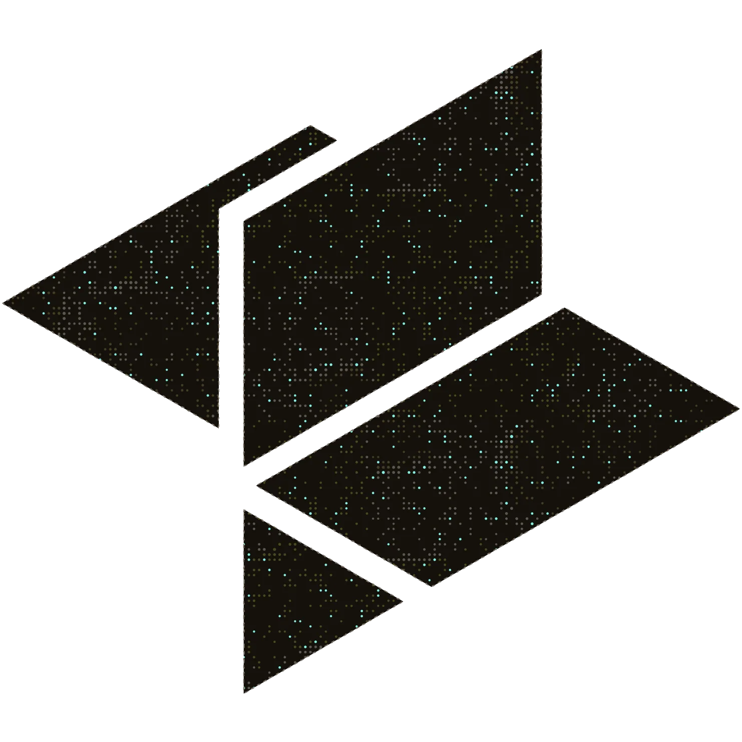 Aiden for SRE icon: dithered black angular geometric shapes