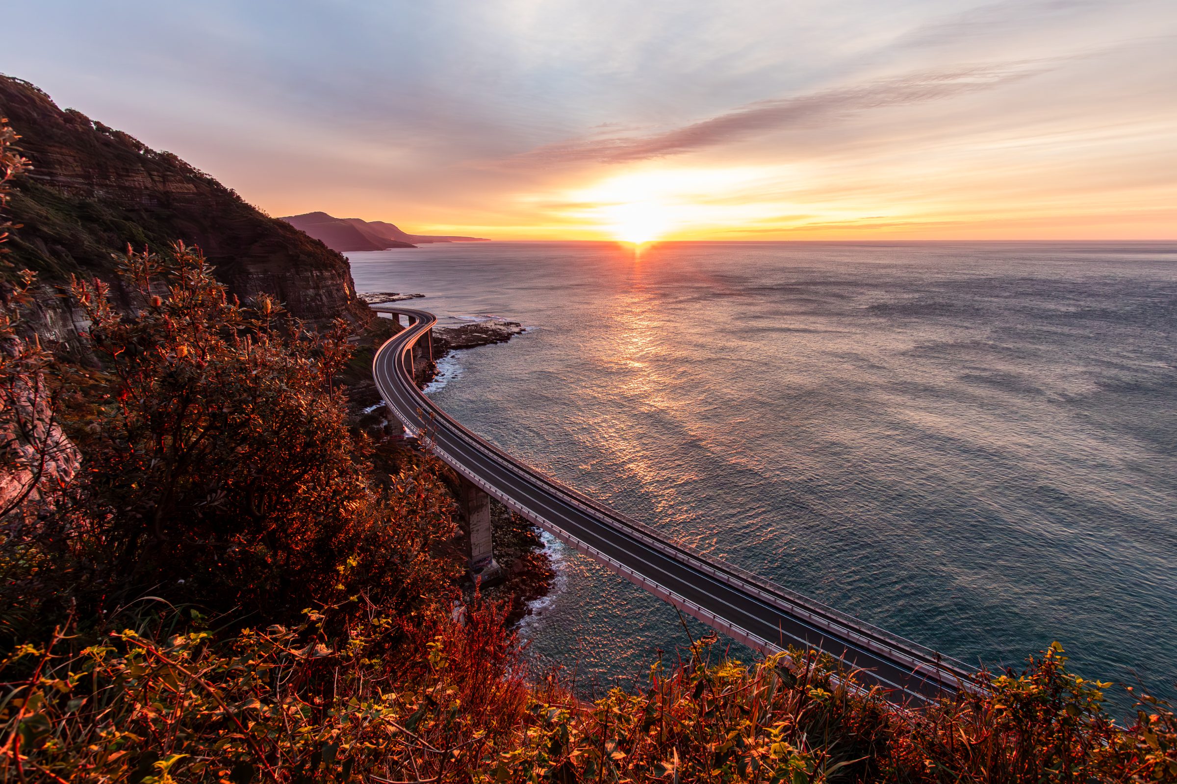 Sea Cliff Bridge at sunrise on the NSW Coal Coast