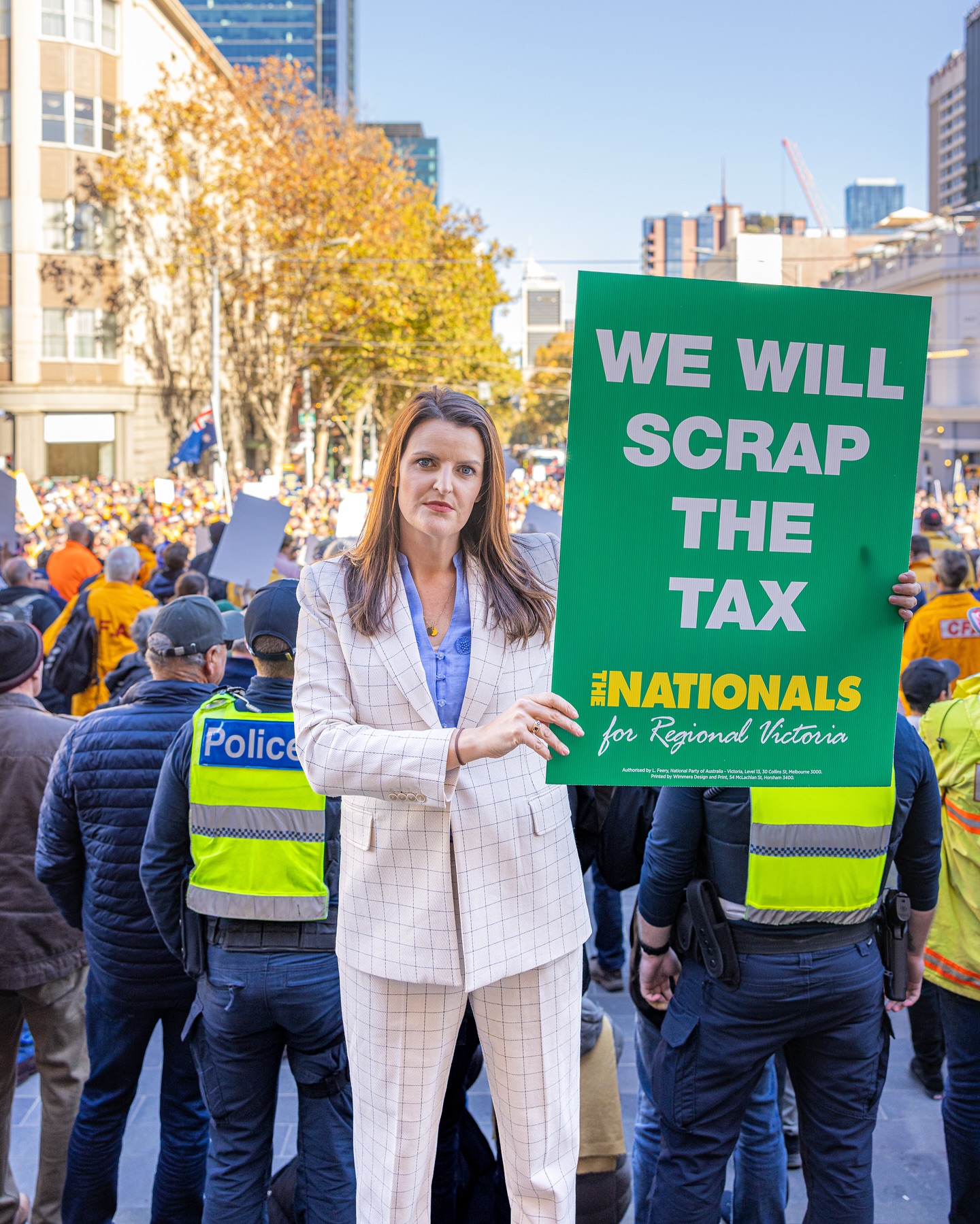 Annabelle Cleeland campaigning to scrap the tax