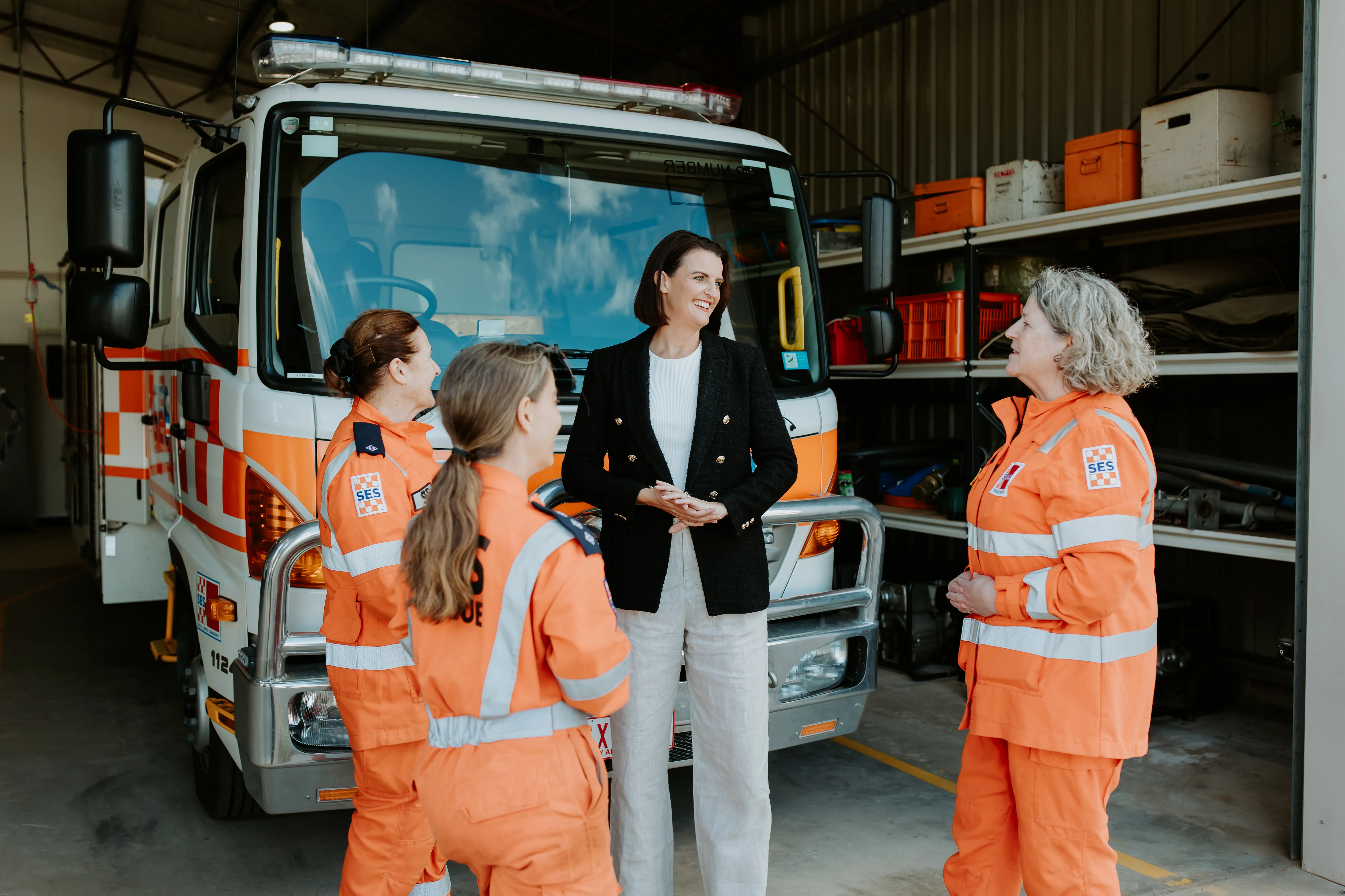 Annabelle Cleeland with SES volunteers
